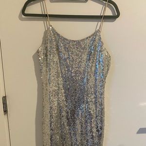 Lulus sparkly silver dress